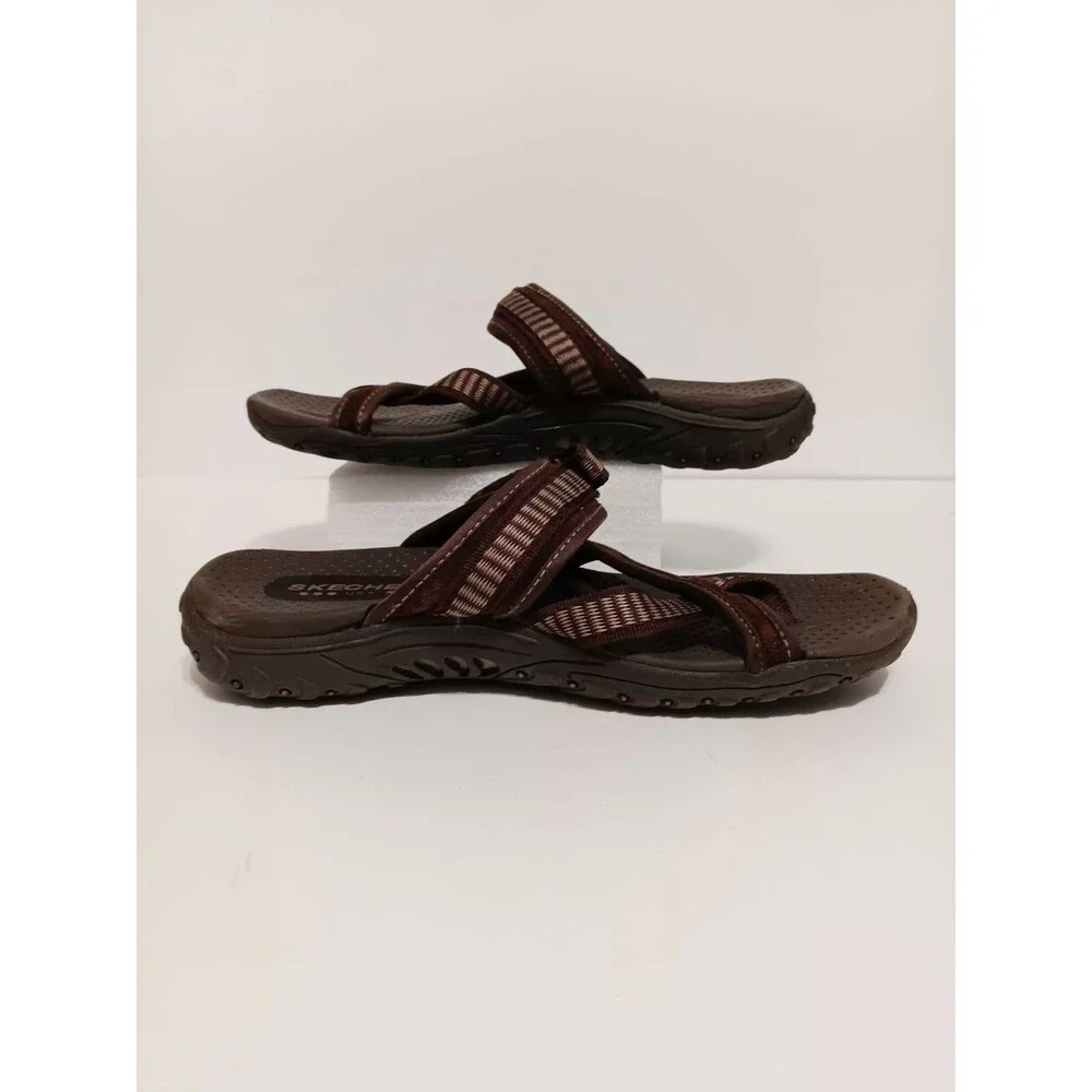 Skschers Reggae Brown Slip On Women's Sandals Sz 7.5